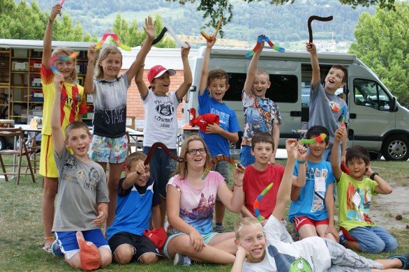 Atelier boomerangs, passeport, vacances, Sion, 27 juillet 2016